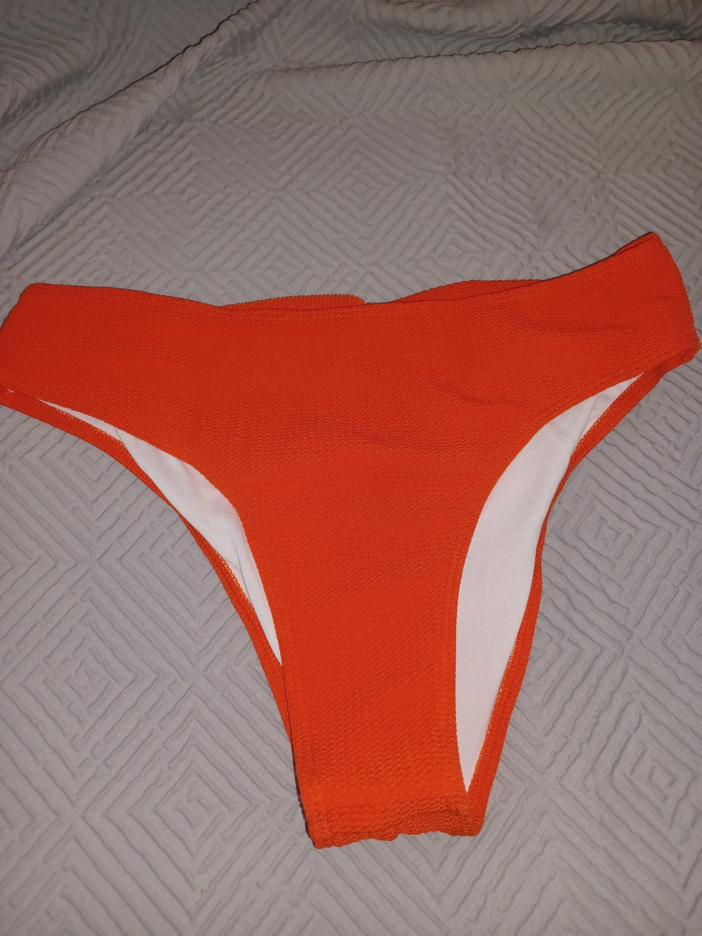 Orange High-Cut Women's Swim Bottom